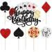 Ephlyn 25Pcs Casino Cupcake Topper Cupcake Toppers Casino Happy Birthday Cake Topper Poker Game Chips Player Gambling Cupcake Picks for Las Vegas Casino Night Theme Birthday Party Style 4 - Buy Online on GoSupps.com