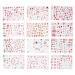 Valentine's Day Nail Art Stickers Heart Lips Rose Bear Cupid High Heels 12 Sheets SelfAdhesive Romantic Nail Decals Loved Ones or Friends DIY Nail Design Decoration