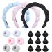 Ailsa Spa headband for Women Makeup Headband for Washing Face Skincare headband Puffy Spa Headband for Makeup Removal Facial Mask - Hair Accessories lue + Black + pink Blue+Pink+Black