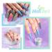 Laza 12 Colors Nail Art Glitter Peacock Powder - Holographic Shimmer Dust for Nail Decoration - Azure Pink and Gold - Buy Online on GoSupps.com