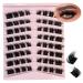 Fluffy Cat Eye Lash Clusters 12-20MM Thick Cluster Eyelashes Extensions D Curl Wispy Individual Lashes 64 PCS DIY Cluster False Eyelashes at Home by Anforlin