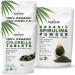 Earth Circle Organics Chlorella 400 Tablets (Pack of 2) and Spirulina Powder 4oz Bundle High Potency Vegan Superfood Supplement Packed with Protein Vitamins & Minerals for Daily Energy and Health