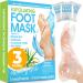 Foot Peel Mask (3 Pairs), Foot Mask with Aloe Vera, Exfoliating Foot Peel - Dead Skin Remover for Feet, Foot Exfoliator, Disposable Feet Peeling Mask, Callused Foot Mask Peel, Foot Peeling Mask