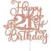 Happy 21st Birthday Cake Topper Cheers to 21 Years/Legal 21 Flower 21st Birthday/Anniversary Party Decoration Supplies for Her Rose Gold Glitter - Buy Online on GoSupps.com