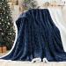 Inhand Sherpa Throw Blanket 51 x63 (Blue) Warm Soft Large Sherpa Fleece Blankets and Throws Cozy Fluffy Reversible Flannel Fleece Blanket for Couch Sofa Bed Lap Plush Fuzzy Brushed Blanket Navy 51"x 63"