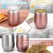 Buy Telanks Mate Cup Set - 340ml Double-Walled Stainless Steel Yerba Mate Mug with Bombillas & Cleaning Brush - Rose Gold - Buy Online on GoSupps.com