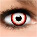 Funzera colored contact lenses Halloween Red Undead Zombie 2 pieces (1 pair) without prescription easy -to -use red lentils 2 x colored contact lens for cosplay carnival carnival anime