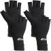 2 Pairs Copper Arthritis Gloves - Compression Gloves, Fingerless Copper Gloves for Typing & Daily Work - for Men&Women Black Medium (2 Pair)