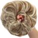 JJstar Messy Bun Hair Pieces - 2PCS Curly Fake Hair Buns | High Heat Resistant Synthetic Fiber Scrunchies for Women & Girls - Green Brown/ Beach Blonde - Buy Online on GoSupps.com