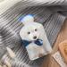 White Puppy Hot Water Bottle with Plush Cover - Cute Bed Warmer for Adults & Kids | 26.5x15.3cm - Buy Online on GoSupps.com