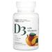 Michael's Naturopathic Vitamin D3 with Vitamin K2 Natural Apricot Flavor 125 mcg (5000 IU) 90 Vegetarian Chewable Tablets