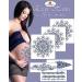 Pregnancy Belly Henna Temporary Tattoo - Realistic Mandala Design for Women. Ideal for Gender Reveal Parties - Waterproof and Elegant (Blue) - Buy Online on GoSupps.com