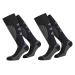 Pistos outer 2 pairs of warm ski socks ski knee stockings for the of a couple with an additional guarantee women men children 39-42 Coolmax/Blue/Black