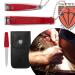 Three Swords Nail Clippers Set - 'CLIP' Fingernail & Toenail Clippers in Faux Leather Case (Red) | Buy Internationally - Buy Online on GoSupps.com