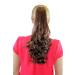 Hairpiece braid chestnut brown approx. 45cm curls butterfly clip JL-3273-33