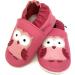MiniFeet Premium Soft Leather Baby Shoes - Buy 4 Pairs, Get 1 Free - Toddler Shoes for 0-6 Months to 4-5 Years - Pink Owl Design - Buy Online on GoSupps.com