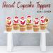 PRECUT Christmas Santa Cupcake Toppers Edible Santa Cake Decorations Christmas Decorations Santa Cake Topper (12) - Buy Online on GoSupps.com