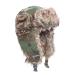 Camo Military Style Unisex Trapper Hats | Russian Faux-Fur Hat | Aviator Hat for Men and Women | Bomber Hat | Lumberjack Hat Green Camo