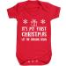 Hippowarehouse It's my first christmas let the spoiling begin baby vest bodysuit (short sleeve) boys girls