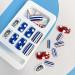 4th of July Short Square Press on Nails - Red, Blue, White Star & Skull Designs - 24Pcs - Buy Online on GoSupps.com