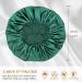Eupinduo Satin Sleeping Cap Bonnet - 2 Pack Curly Hair Hood High Elastic Soft Sleep Hat for Women - Black & Dark Green - Buy Online on GoSupps.com