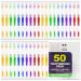 50 Pack Bulk Toothbrushes | Individually Wrapped | Manual Disposable Travel Toothbrush Set for Adults or Kids | Made with a Medium-Soft Large Brush Head | Multiple Colors to Choose from! | Oral Set