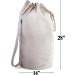 Canvas Duffel Bag with Drawstring & Leather Closure, Shoulder Strap (2-Pack) - Buy Online on GoSupps.com