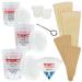 TCP GLOBAL Premium Paint Mixing Essentials Kit. Comes with 12 Mixing Cups  6 Lids  12 Wooden 12 Mixing Sticks  12 Wooden Mini Mixing Paddles  12 HQ 190 Mesh Paint Strainers & Paint Can Opener.