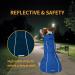 Adjustable Waterproof Dog Raincoat for Dogs Lightweight Pet Rain Jacket Puppy Clothes with Reflective Strip for Small Medium Large Dogs Medium Blue - Buy Online on GoSupps.com