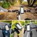 Waterproof 360 Rotatable Mobile Phone Holder for Bicycles - Gray Bracket with Rain Hood for 7 Smartphones & GPS - Buy Online on GoSupps.com