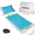 Premium acupress toweratte & pillow-relaxing spiked mat for pain relief eco-friendly needle mat with coconut & buckwheat portable acupuncture mat