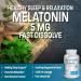 Bronson Melatonin 5mg Fast Dissolve Peppermint Tablets with Vitamin B6 - Promotes Relaxation, 360 Vegetarian Chewable Lozenges - Buy Online on GoSupps.com