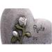 Anosta Heart on Base - Elegant Grave Decoration & Ornament (Grey/Rose) | International Shipping Available - Buy Online on GoSupps.com