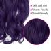 Deep Purple Grape Curly Hair Extensions - 18 Inch Long Synthetic Hairpiece for Women - Heat Resistant Fiber - Hidden Wire Headband - Pack of 1 - Buy Online on GoSupps.com