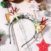 Minkissy Christmas Antler Headband - Reindeer Ears Floral Hairband for Women & Girls - Festive Holiday Accessory (Pattern 2) - Buy Online on GoSupps.com