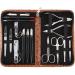 3 Swords Germany Exclusive 16-Piece MANICURE - PEDICURE NAIL CARE kit - Brand quality since 1927 OSTRICH COGNAC