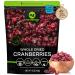 Sun Dried Whole Cranberries, Lightly Sweetened (16oz - 1 LB) Packed Fresh in Resealable Bag - Sweet Dehydrated Fruit, Snack Treat - Healthy Food, All Natural, Vegan, Kosher Certified 16 Ounce