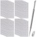 HINZIC Stainless Steel Nail Cuticle Pusher Tools Dual Ended Cuticle Remover Self-Adhesive 240 Grit Sandpaper Sheets Nail Care Replacement for Women Girls