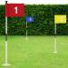 WATSY Golf Flagstick Practice Mini Putting Green Flags For Backyard Outdoor Patio Home Training Mini Golf Flag Kit Combo With Putting Hole Cup Portable 2-Section Design - Numbered Set Of 3