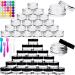 Youngever 140 Set Cosmetic Container - Empty Sample Jars Cream Cans 5G & 3G Plastic Pots with Lids Mini Spatulas & Labels - International Shipping Available - Buy Online on GoSupps.com