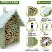Garden Locker Wild Bee House Insect Home Bug Hotel in Green with Metal Roof Small Bug House with Cleaning Brush & Gift Box Attracts Bees Butterflies & many other Bugs & Insects - Buy Online on GoSupps.com