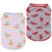 2-pack dog shirt clothing: cute puppy soft vest sleeveless T-shirt summer fun fruit pressure dog clothing light and breathable size XS X-SMALL striped watermelon+striped fruit