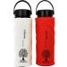 AMAPODO Bottle Cover | Protective Cotton Fabric Shell for Glass Bottles | Neoprene & BPA Free | Red - Fits 6-7cm | Eco-Friendly International Shipping - Buy Online on GoSupps.com