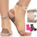 Physix Gear Ankle Brace Sock Compression Ankle Sleeve for Women & Men Comfortable Plantar Fasciitis Sock-Ankle Support Sleeve S/M-US Mens 6-8 | Womens 4-7.5 1 Pair - Beige Nude
