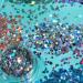 Holographic Glitter Shapes by Moon Glitter 100% Cosmetic Glitter for Face Body Nails Hair and Lips - 3g - Silver - Buy Online on GoSupps.com