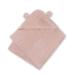 Natemia Organic Hooded Baby Towel  Ultra Soft and Absorbent Cloud Touch Cotton Hooded Bath Towels for Babies, Toddlers Blush