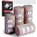FRESINIDER Elastic Bandage Wrap 4 Pack(2 X 3" + 2 X 4" Wide Rolls) + 24 Clips | Stretch Compression Bandage Stretches up to 15ft | Ideal for Medical, Sports, Sprains, Calf, Ankle & Foot 4 Count (Pack of 1)
