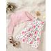 Puseky Toddler Girl Floral Dress and Cardigan Set 4-5 Years Pink - Sleeveless Dress with Ribbed Cardigan Coat - Buy Online on GoSupps.com
