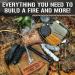 TACAMO Emergency Fire Making Kit - 15-Piece Waterproof Survival Tool with Ferro Rod, Striker, and Tinder for Camping, Hunting - Buy Online on GoSupps.com