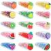 15 Pieces Snap Hair Clips for Girls Sparkle Fruit Transparent Hair Clips Quicksand Bling Sequin Hairpins Sweet Barrette Styling Accessories Gift for Children Girls